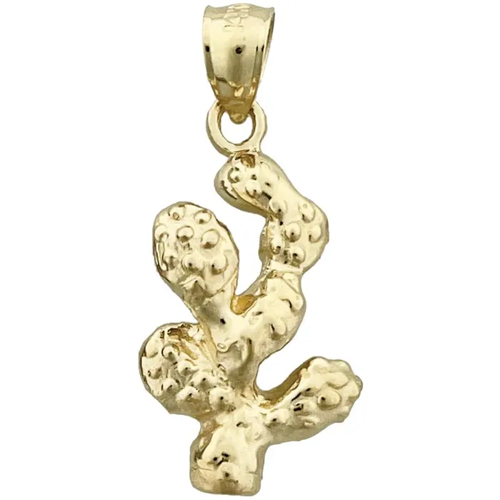14K Gold Western Cactus Charm Goldia Charm Necklaces