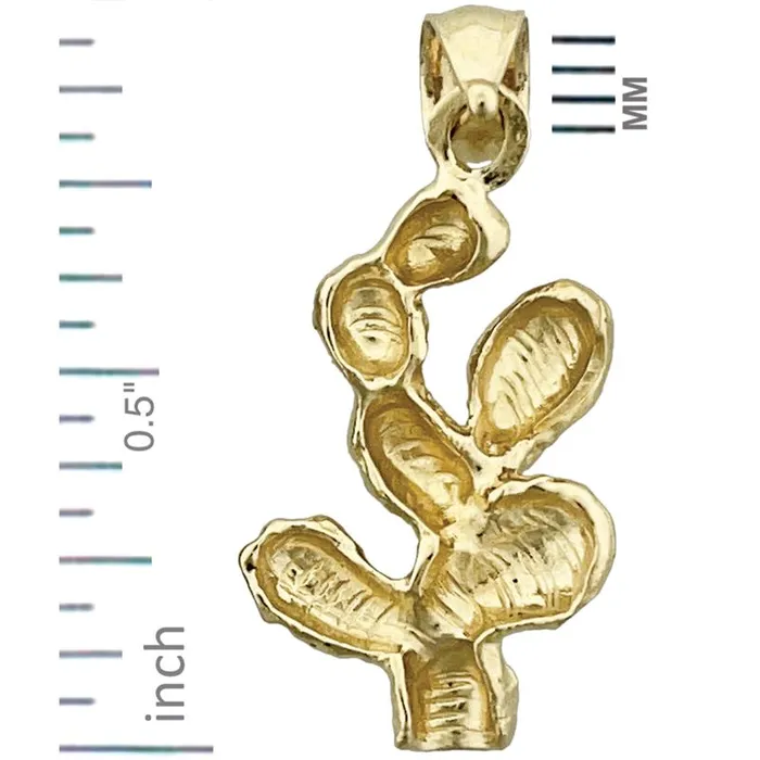 14K Gold Western Cactus Charm Goldia Charm Necklaces