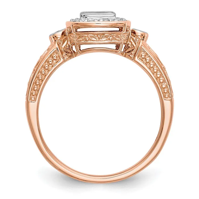 14K Rose Gold Complete Real Diamond Cluster Engagement Ring Goldiacom Rings