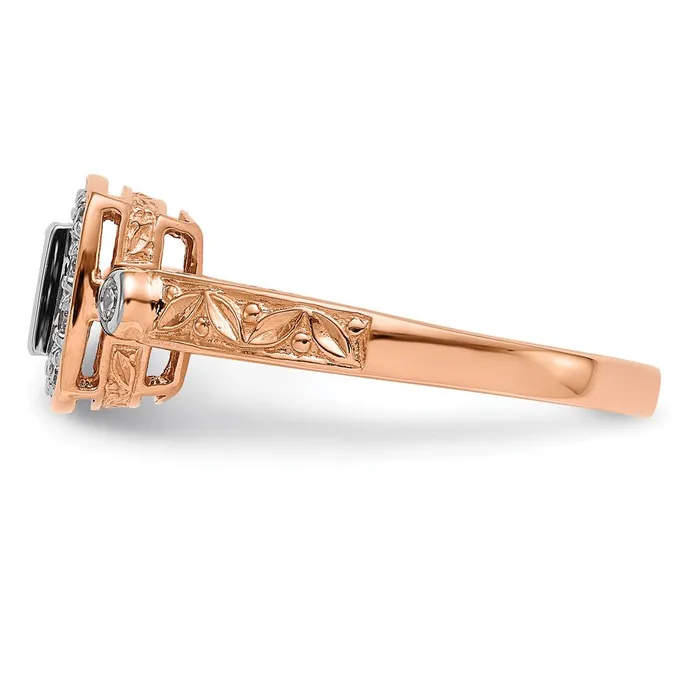 14K Rose Gold Complete Real Diamond Cluster Engagement Ring Goldiacom Rings