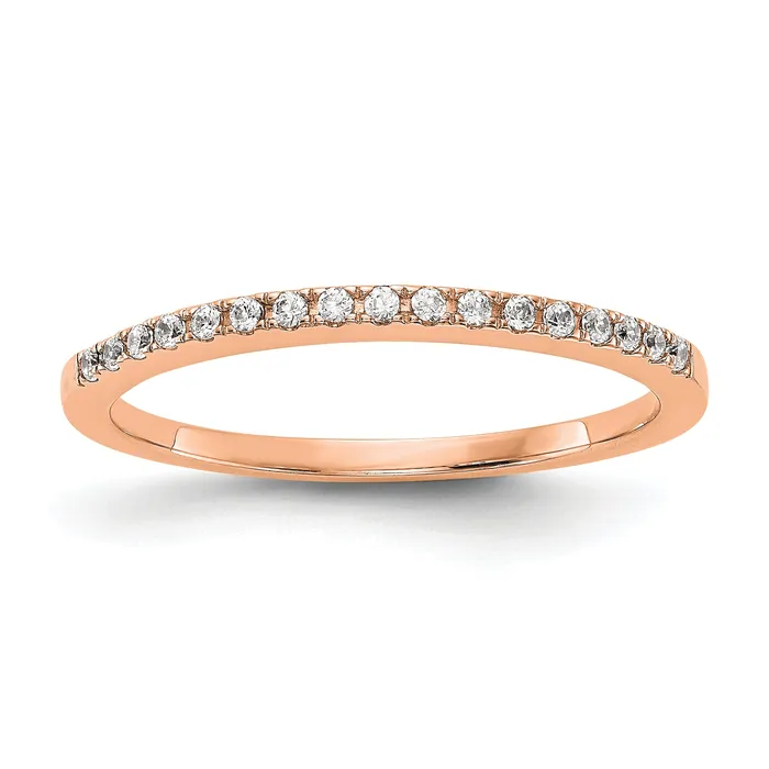 14K Rose Gold Lab Grown Diamond VSSI G Wedding Band Ring Goldia Rings