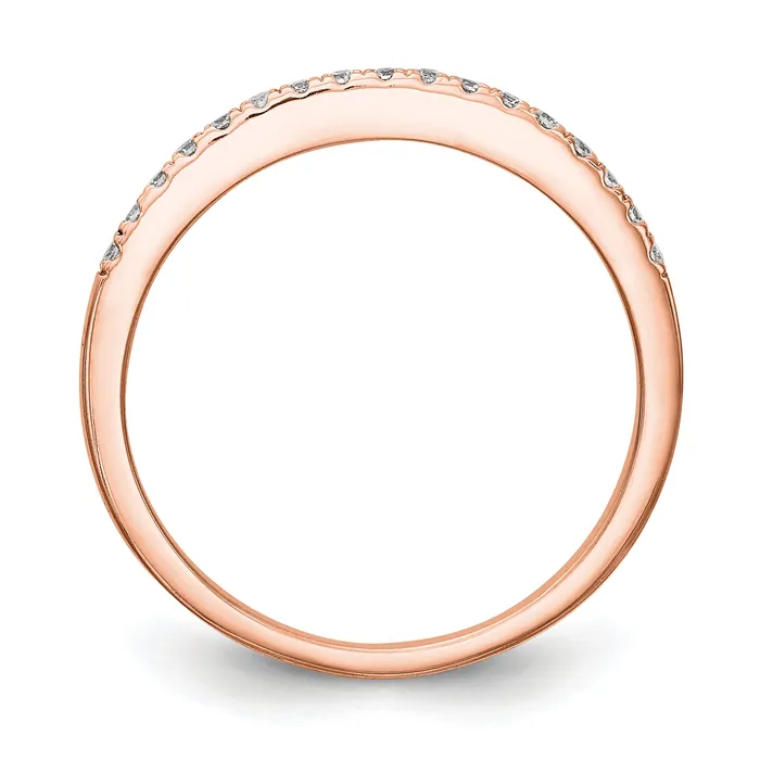14K Rose Gold Lab Grown Diamond VSSI G Wedding Band Ring Goldia Rings