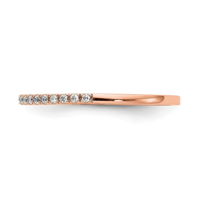 14K Rose Gold Lab Grown Diamond VSSI G Wedding Band Ring Goldia Rings