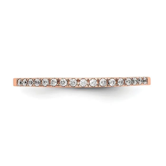 14K Rose Gold Lab Grown Diamond VSSI G Wedding Band Ring Goldia Rings