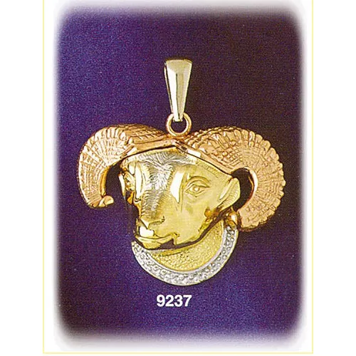 14K Tri Color Gold Zodiac Aries Pendant Goldia PreStyled Sets