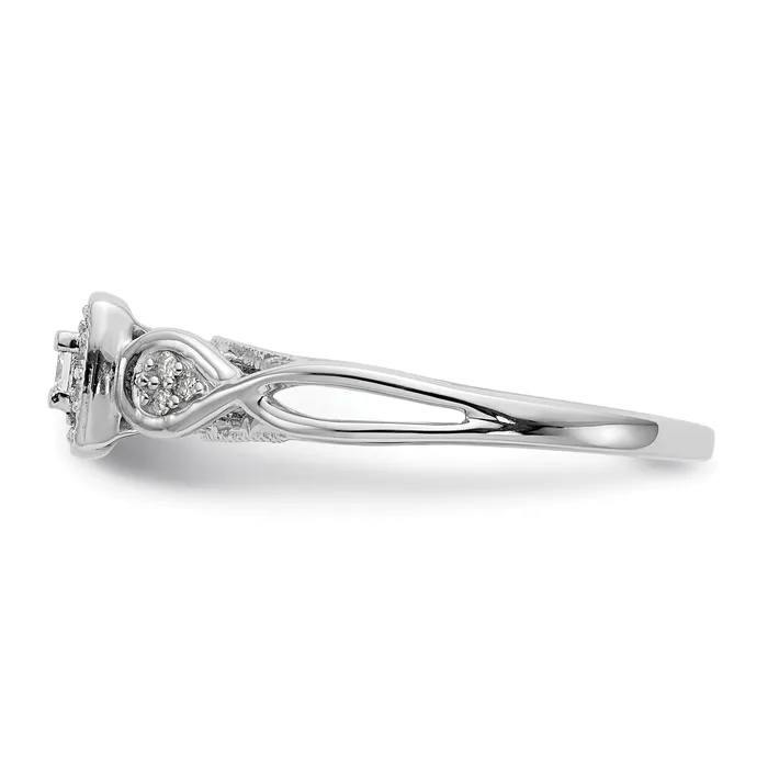 14k White Gold 15 Ct Lab Grown Diamond VSSI G Petite Engagement Ring Goldia Rings