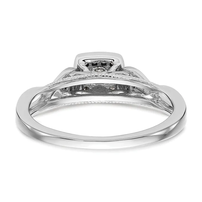14k White Gold 15 Ct Lab Grown Diamond VSSI G Petite Engagement Ring Goldia Rings