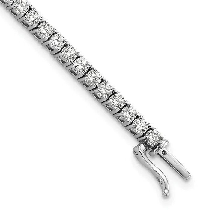 14k White Gold 4 38 Ct Lab Grown Diamond VSSI G 75 inch Tennis Bracelet Goldia Bracelets