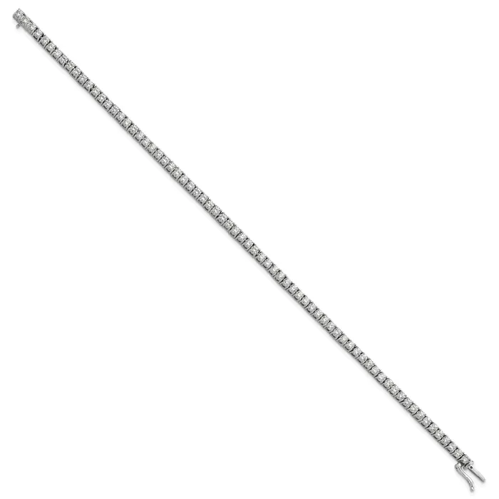 14k White Gold 4 38 Ct Lab Grown Diamond VSSI G 75 inch Tennis Bracelet Goldia Bracelets