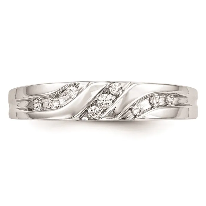 14K White Gold Complete Real Diamond Trio Mens Wedding Band Goldiacom Rings
