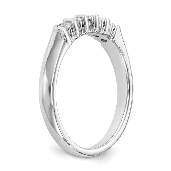 14k White Gold Real Diamond Band Goldiacom Rings