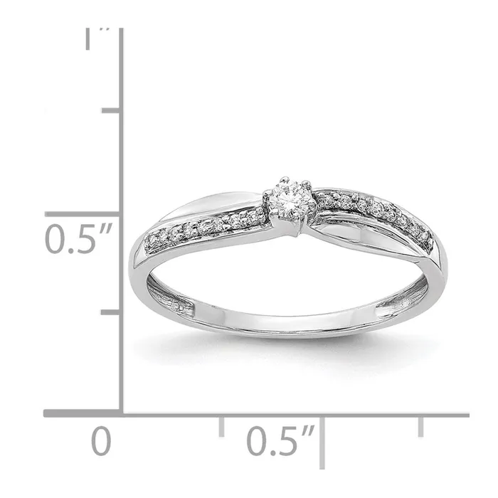 14k White Gold Real Diamond Ring Goldia Rings
