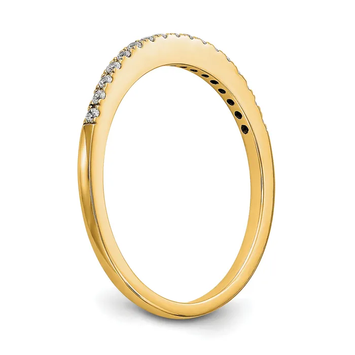 14k Yellow Gold 14 Ct Lab Grown Diamond VSSI G Wedding Band Ring Goldia Rings
