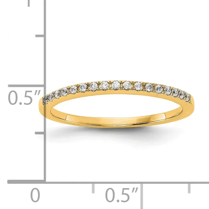 14k Yellow Gold 14 Ct Lab Grown Diamond VSSI G Wedding Band Ring Goldia Rings