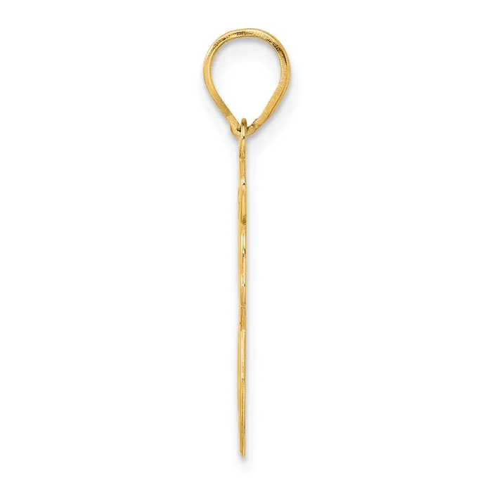 14k Yellow Gold Brushed Border Script Number 88 Pendant Goldia PreStyled Sets