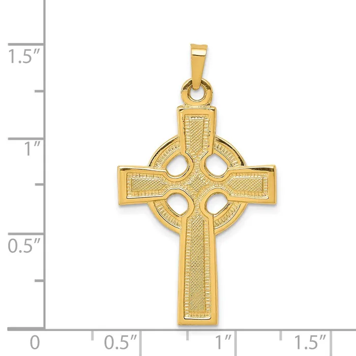 14k Yellow Gold Celtic Cross Charm Goldia Charm Necklaces