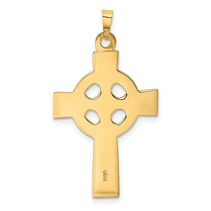 14k Yellow Gold Celtic Cross Charm Goldia Charm Necklaces