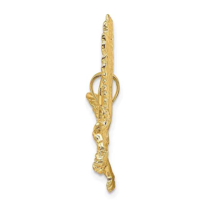 14k Yellow Gold Eagle wBeak Touching Claws Charm Goldia Charm Necklaces