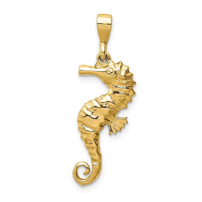 14k Yellow Gold Gold Polished Sea Horse Pendant Goldia PreStyled Sets