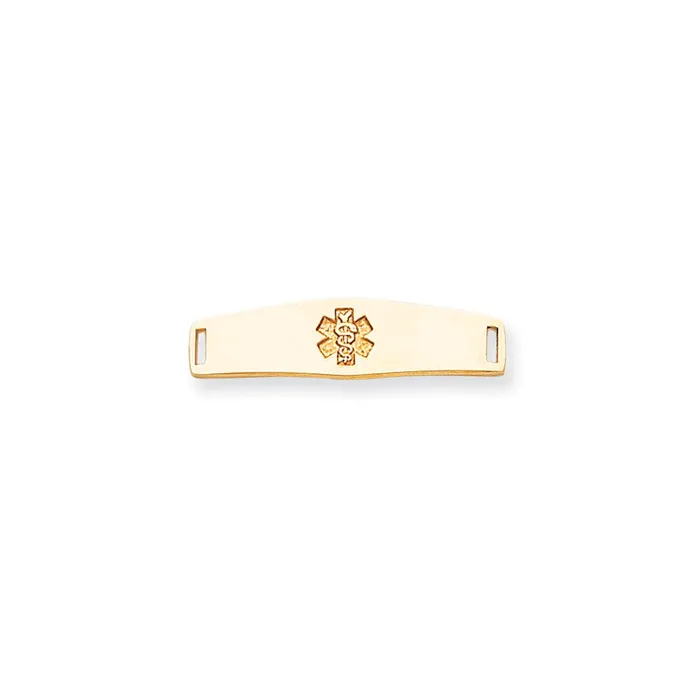 14k Yellow Gold Nonenameled Medical Jewelry Plate Goldia PreStyled Sets