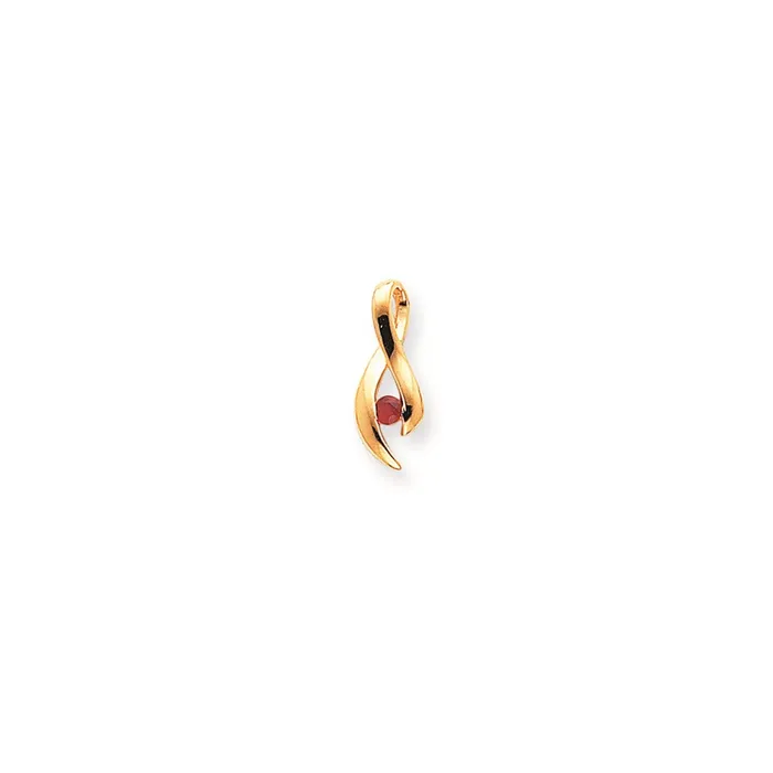 14K Yellow Gold Ruby Real Diamond pendant Goldia PreStyled Sets