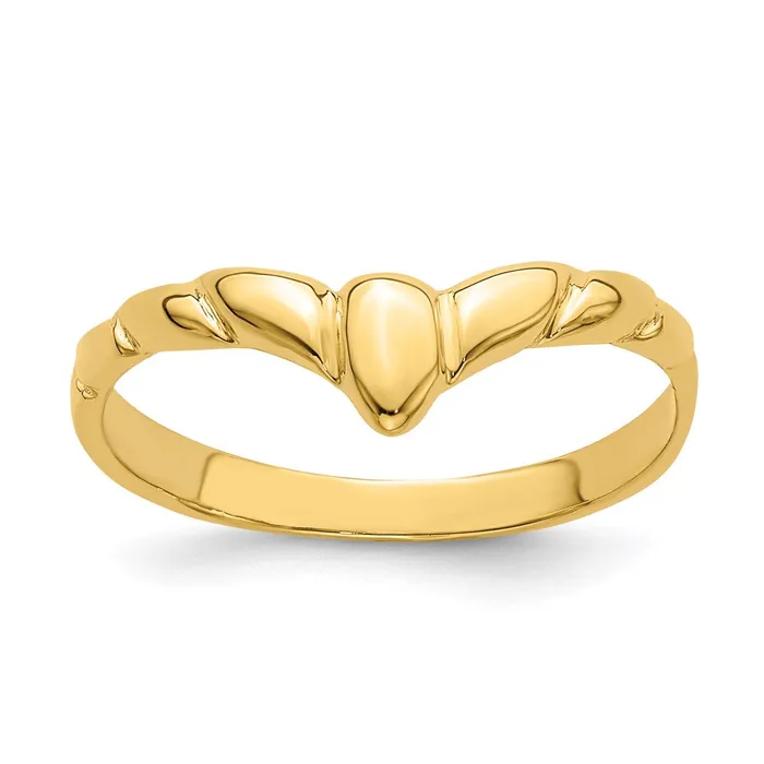 14K Yellow Gold V Band Ring Goldia Rings