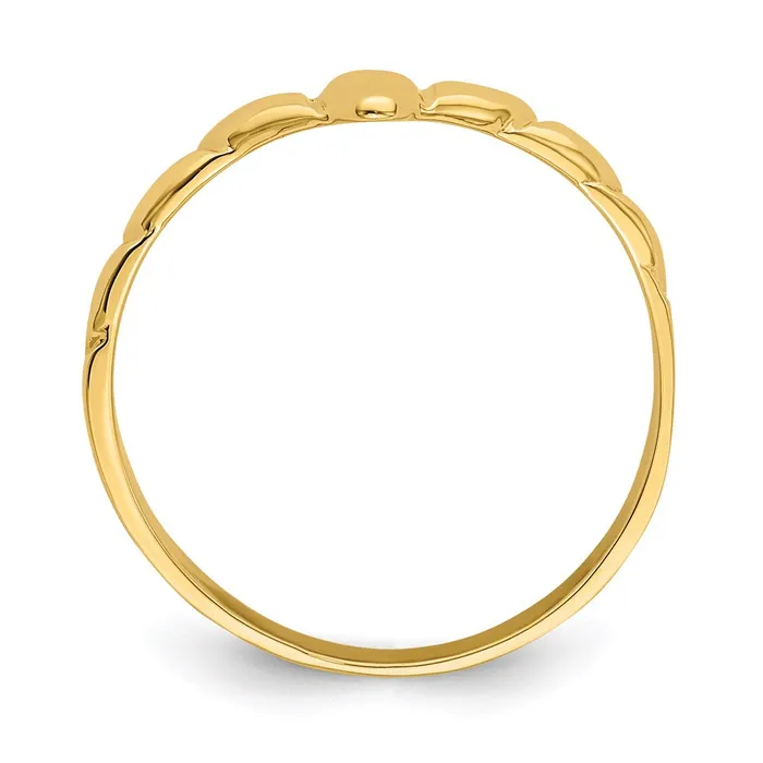 14K Yellow Gold V Band Ring Goldia Rings