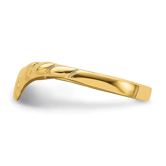 14K Yellow Gold V Band Ring Goldia Rings