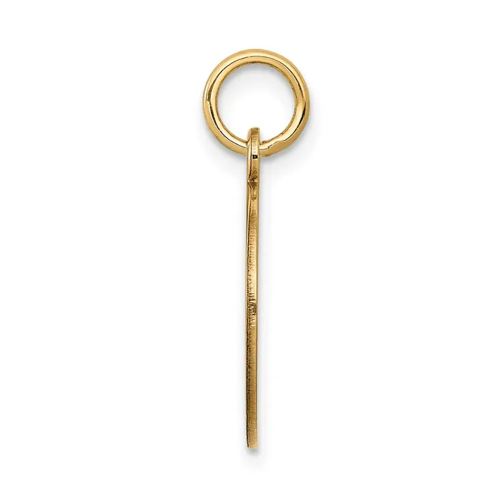 14k Yellow Gold wEnamel 027 Gauge Circular Engravable Disc Charm Goldia Charm Necklaces