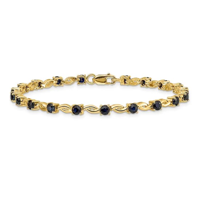 Bracelets 14k Yellow Gold Sapphire Bracelet goldiaca