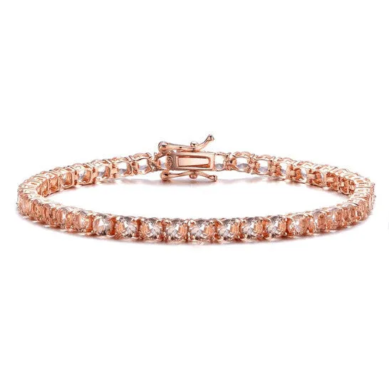 Bracelets JMS always Original Megan Walford Rose Over Sterling Silver Cubic Zirconia Accent Tennis Bracelet