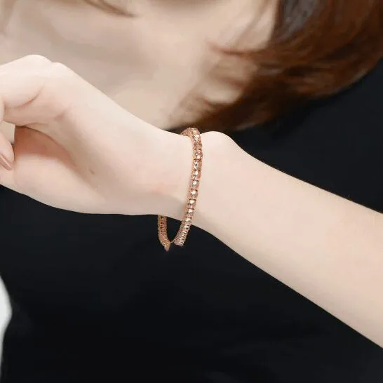 Bracelets JMS always Original Megan Walford Rose Over Sterling Silver Cubic Zirconia Accent Tennis Bracelet