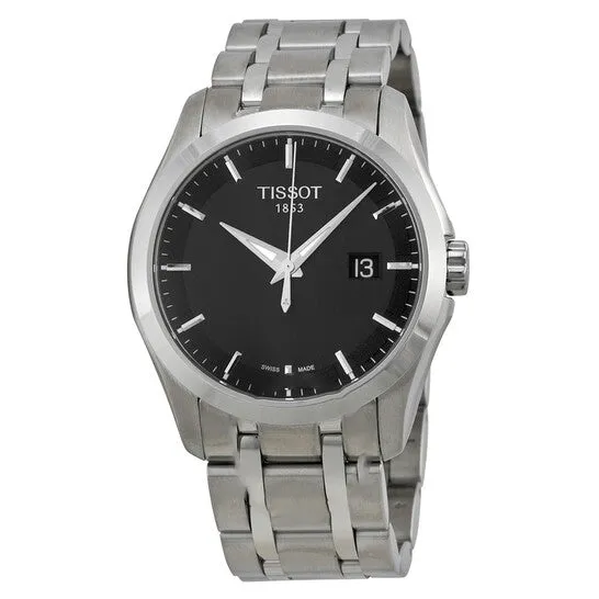 Bracelets JMS always Original Tissot Couturier Black Dial Stainless Steel Mens Watch T0354101105100