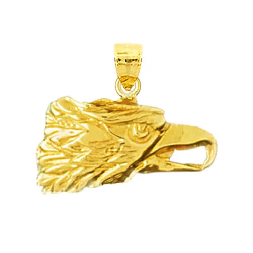 Charm Necklaces Goldia 14K Gold Golden Eagle Head Charm