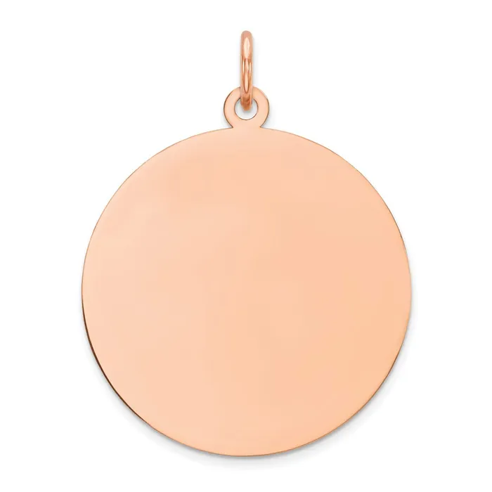 Charm Necklaces Goldia 14k Rose Gold Plain 009 Gauge Circular Engravable Disc Charm