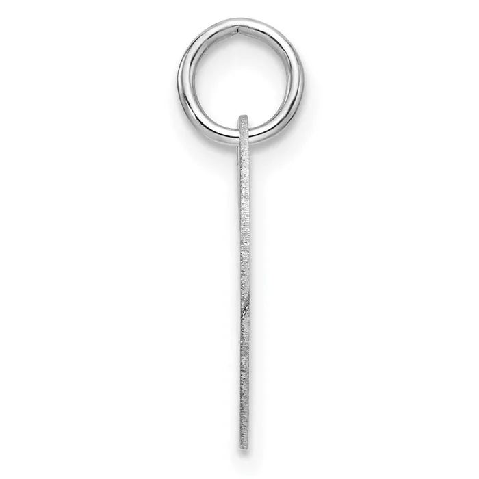 Charm Necklaces Goldia 14k White Goldw Polished Black Enamel Letter L Initial Disk Charm