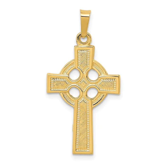 Charm Necklaces Goldia 14k Yellow Gold Celtic Cross Charm