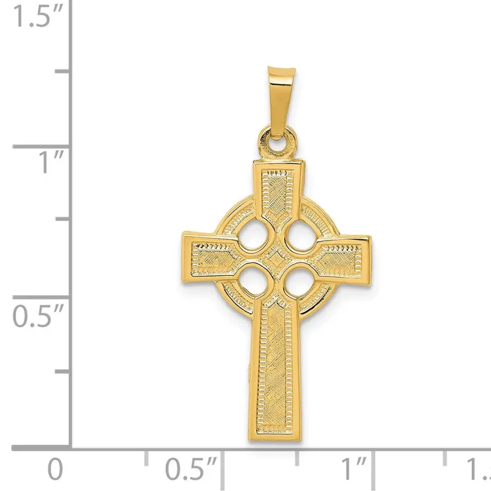 Charm Necklaces Goldia 14k Yellow Gold Celtic Cross Charm