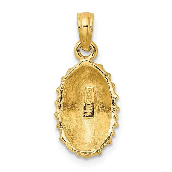 Charm Necklaces Goldia 14k Yellow Gold Textured Limpet Shell Charm