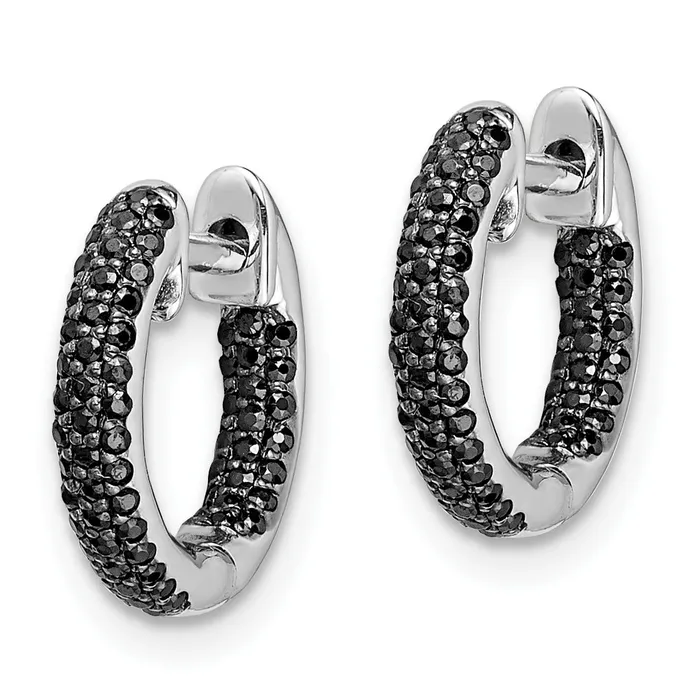 Earrings Goldia 14k White Gold 38 Ct Lab Grown Diamond VSSI G Hinged Hoop Earrings