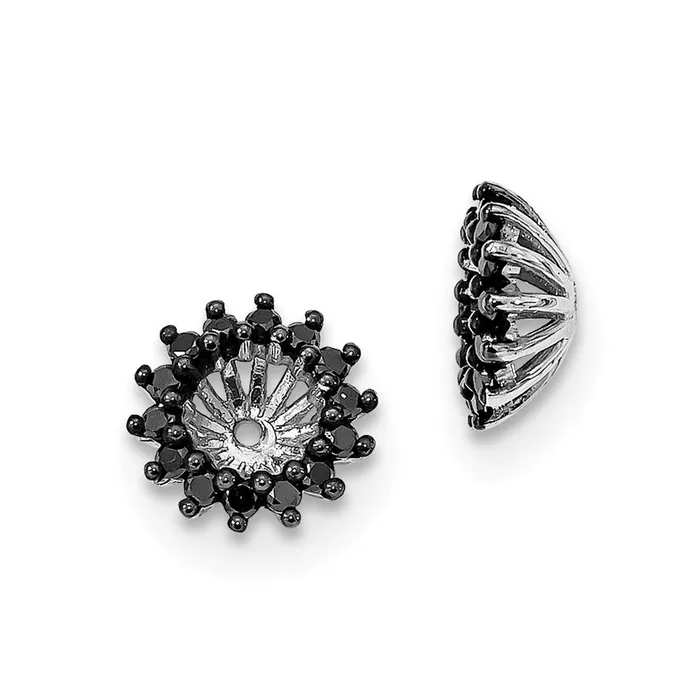 Earrings Goldia Sterling Silver Black Diamond Earring Jacket