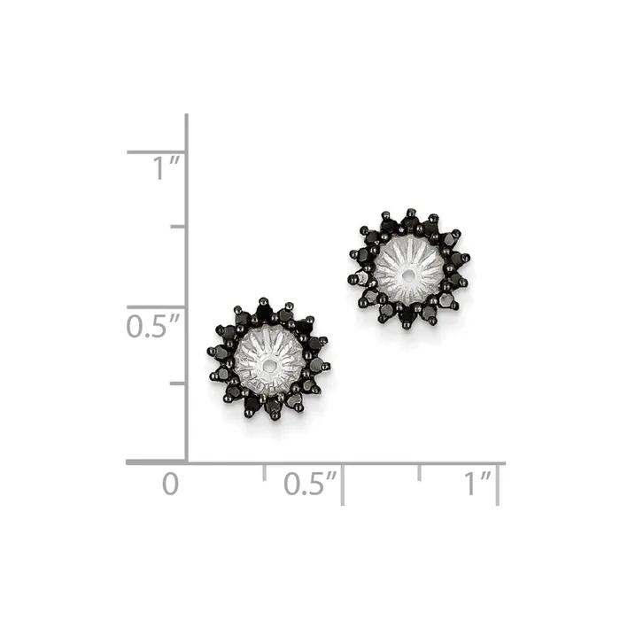 Earrings Goldia Sterling Silver Black Diamond Earring Jacket