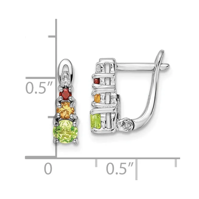 Earrings Goldia Sterling Silver RHplated 85tw PECIGAWT Hinged Earrings