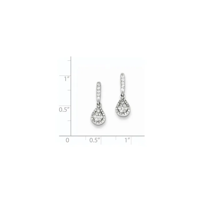Earrings Goldia Sterling Silver Rhodium Diamond Earrings