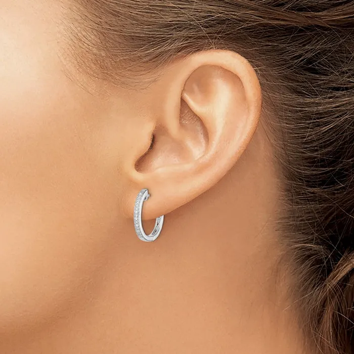 Earrings Goldia Sterling Silver Rhodium Diamond Earrings