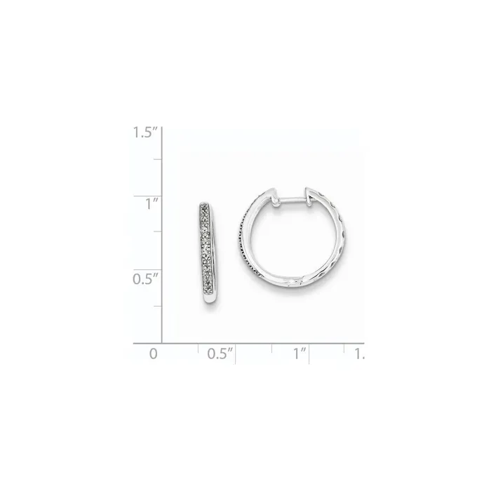 Earrings Goldia Sterling Silver Rhodium Diamond Earrings