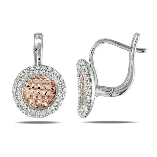 Earrings JMS always Original AMOUR 34 CT TW Diamond Earrings in 18k White and Rose Gold