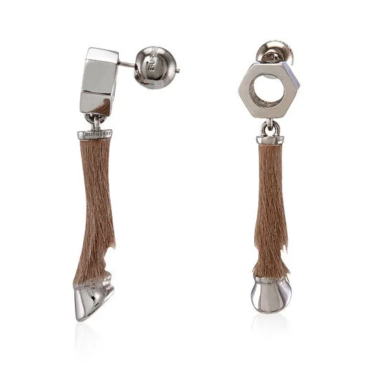 Earrings JMS always Original Burberry Calf Hair And Palladiumplated Hoof Drop Earrings Earrings JMS always Original Burberry Calf Hair And Palladiumplated Hoof Drop Earrings
