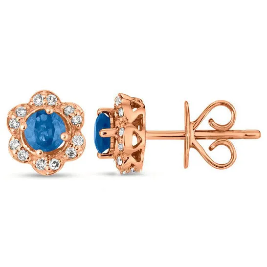 Earrings JMS always Original Le Vian Ladies Blueberry Sapphire Earrings set in 14K Strawberry Gold