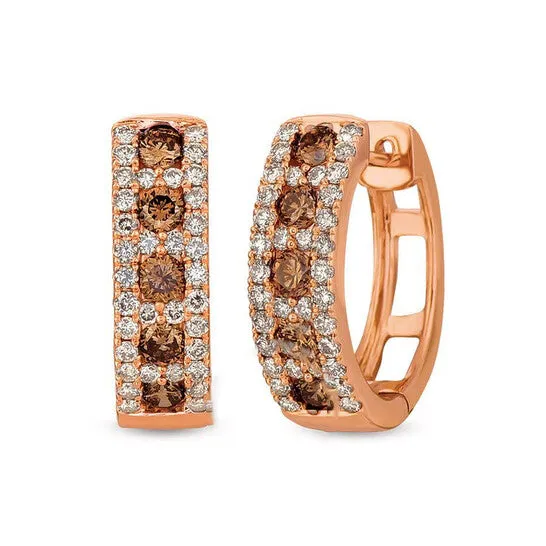 Earrings JMS always Original Le Vian Ladies Chocolate Diamonds Earrings in 14K Strawberry Gold